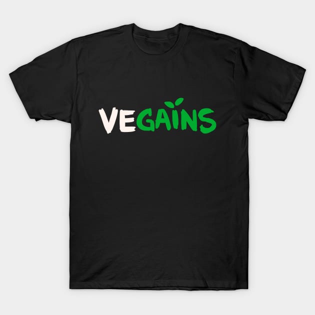 Vegains - Vegan, Veggies - D3 Designs T-Shirt by D3Apparels